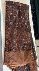 Sequin Brown Lace